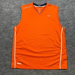 Nike Elite Sphere Dry Mens XL Orange Basketball Shooting Shirt Sleeveless V-Neck